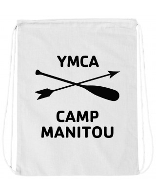 Camp Manitou Crossed Paddles White Bag