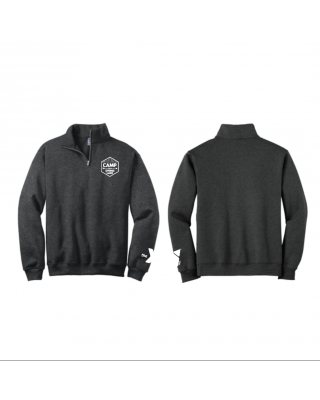 Spring Lake Badge 1/4 Zip NO Name - Jerzees 995MR Black Heather