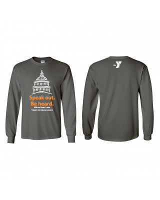 ADULT White Bear YIG 2019 Long Sleeve - Gildan 2400 Charcoal