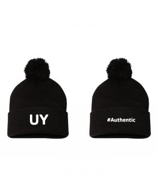 Y University #Authentic Pom Beanie - Sportsman SP15 Black