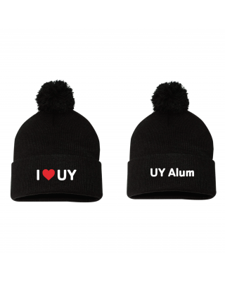 Y University I Heart UY Alum Pom Beanie - Sportsman SP15 Black