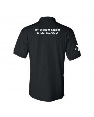 Y University Leader Model Polo - Gildan 8800 Black