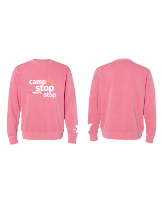 Spring Lake Camp Stop Crewneck NO Names- Independent Trading Co PRM3500 Pink