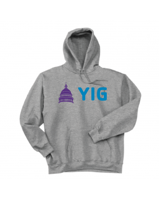 ADULT YIG Capital Hoodie Purple Blue - Hanes F170 Steel Grey
