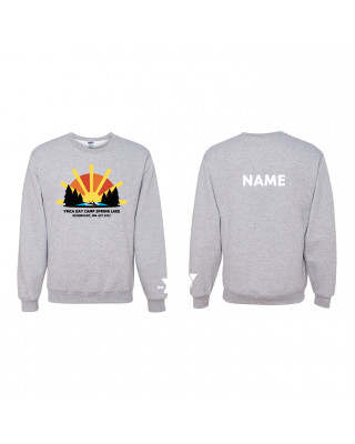 Spring Lake Est 2012 Canoe Crewneck w/ Name- Jerzees 562MR Ash