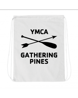 Gathering Pines Crossed Paddles Bag - Q-Tees Q4500 White