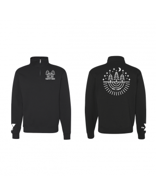 Camp St. Croix 1/4 Zip Sweatshirt - Jerzees 995MR Black