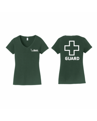 The Marsh Lifeguard Ladies Fashion Tee - LPC450V Dark Green