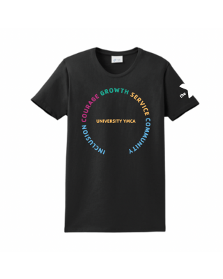 Ladies University YMCA Tee - LPC61 Black