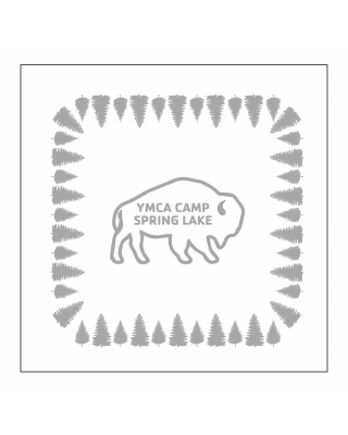 Spring Lake Bison Trees Tie Dye Bandana - Augusta 2226 White