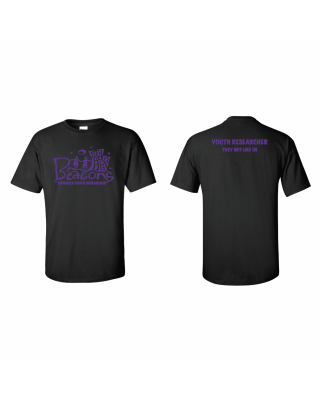 Beacons Youth Reasearcher - Black Short Sleeve Tee