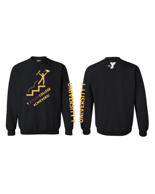 Y Rising College Achievers Crewneck - Gildan 18000 Black
