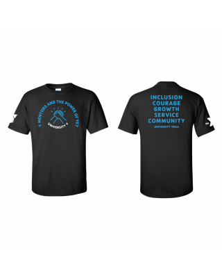 Univeristy Y Power of Yet Hands Tee - Gildan 2000 Black
