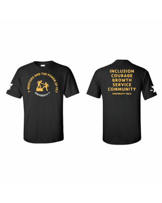 Univeristy Y Power of Yet Step Tee - Gildan 2000 Black