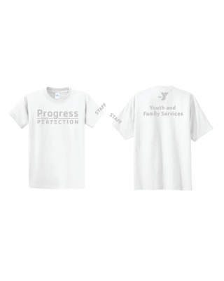 Progress Over Perfection Staff Tie Dye Tee - PC61 White