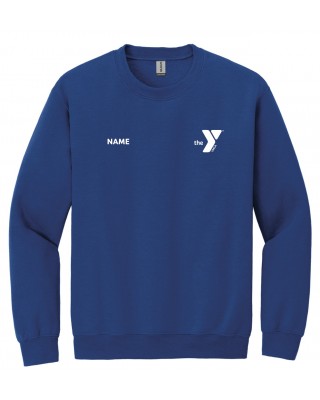 Y Logo Left Chest Crewneck Royal - Embroidered Names
