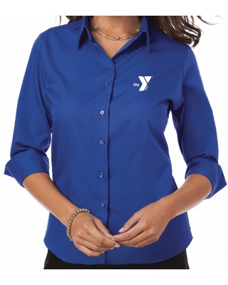 Ladies' 3/4 Sleeve Oxford