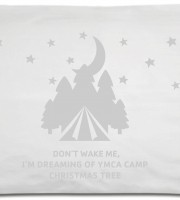 Christmas Tree Tent Tie Dye Campfire Pillow