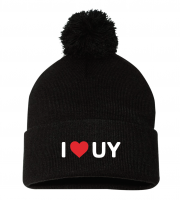 Y University I Heart UY Pom Beanie - Sportsman SP15 Black