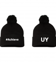 Y University #Achieve Pom Beanie - Sportsman SP15 Black