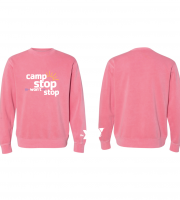 Spring Lake Camp Stop Crewneck NO Names- Independent Trading Co PRM3500 Pink