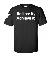 Y University Believe Achieve Short Sleeve- Gildan 2000 Black
