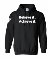 Y University Believe Achieve Pullover Hoodie - Gildan 18500 Black