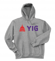 ADULT YIG Capital Hoodie Red Purple - Hanes F170 Steel Grey