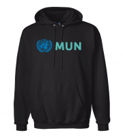 ADULT Model UN Hoodie Green - Hanes F170 Black