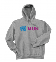 ADULT Model UN Hoodie Purple - Hanes F170 Steel Grey