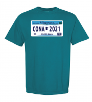 ADULT CONA YIG 2021 Minnesota License Plate - Comfort Colors 1717 Topaz Blue