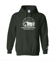 Grow and Gather Farm Hoodie - Gildan 18500 Forest