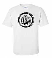 ADULT Gathering Pines Horse Tie Dye Tee - Gildan 2000 White