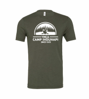 Ihduhapi Overnight Camp Team - Bella + Canvas 3413 Military Green Triblend