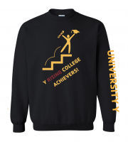 Y Rising College Achievers Crewneck - Gildan 18000 Black
