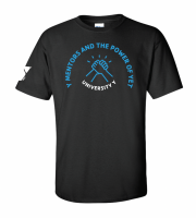 Univeristy Y Power of Yet Hands Tee - Gildan 2000 Black