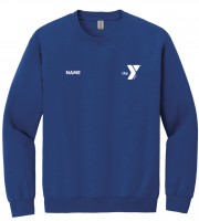 Y Logo Left Chest Crewneck Royal - Embroidered Names