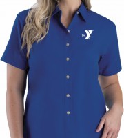 Ladies Short Sleeve Oxford Shirt