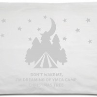 Christmas Tree Tent Tie Dye Campfire Pillow