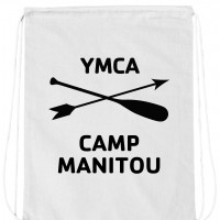 Camp Manitou Crossed Paddles White Bag
