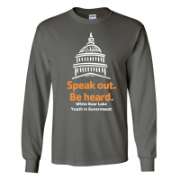 ADULT White Bear YIG 2019 Long Sleeve - Gildan 2400 Charcoal