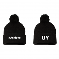 Y University #Achieve Pom Beanie - Sportsman SP15 Black