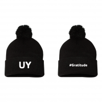 Y University #Gratitude Pom Beanie - Sportsman SP15 Black