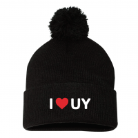 Y University I Heart UY Alum Pom Beanie - Sportsman SP15 Black