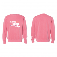 Spring Lake Camp Stop Crewneck NO Names- Independent Trading Co PRM3500 Pink