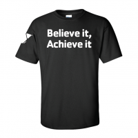 Y University Believe Achieve Short Sleeve- Gildan 2000 Black