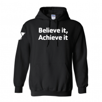 Y University Believe Achieve Pullover Hoodie - Gildan 18500 Black