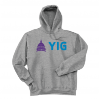 ADULT YIG Capital Hoodie Purple Blue - Hanes F170 Steel Grey