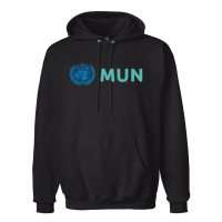 ADULT Model UN Hoodie Green - Hanes F170 Black