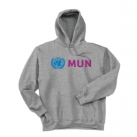 ADULT Model UN Hoodie Purple - Hanes F170 Steel Grey